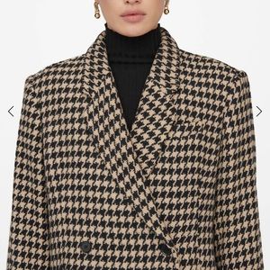 Anine Bing Kaia Houndstooth Blazer size XS.